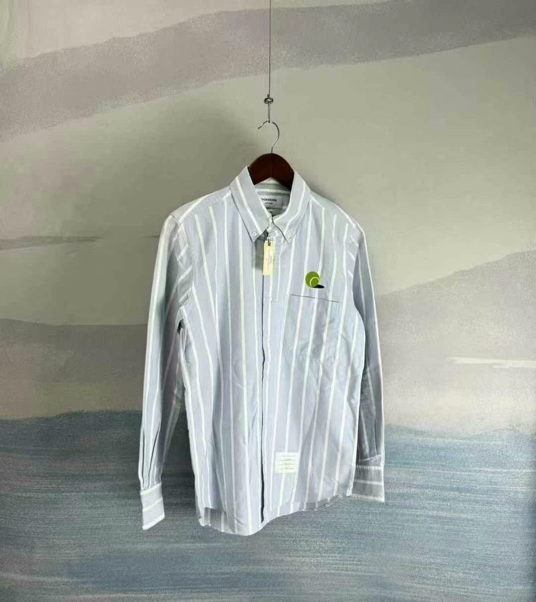 Thom Browne thom browne blue white striped shirt Size US M / EU 48-50 / 2 - 1 Thumbnail