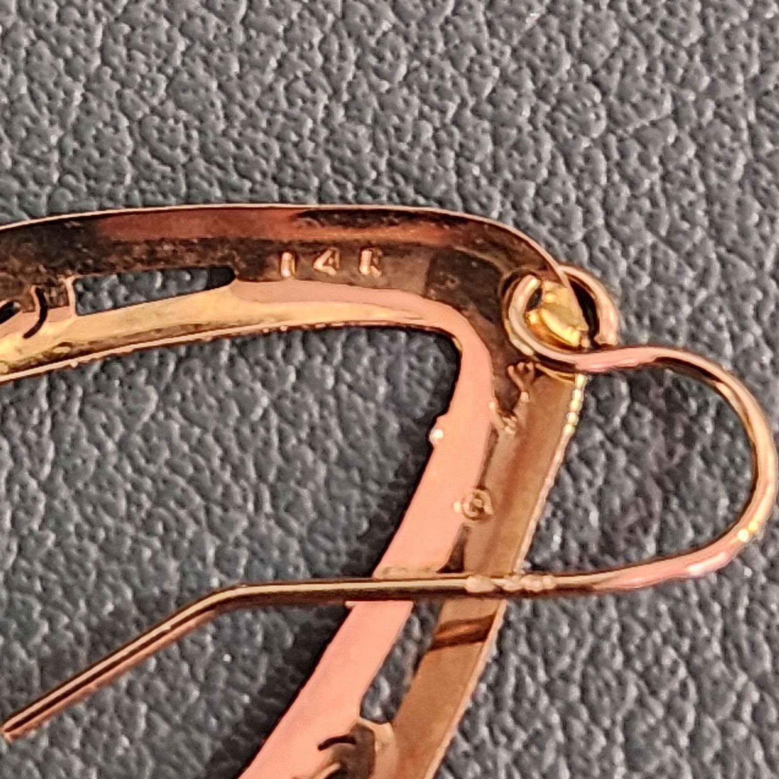 Vintage Vintage 14K Yellow Gold Cut-Out Teardrop Dangle Earrings Size ONE SIZE - 6 Thumbnail