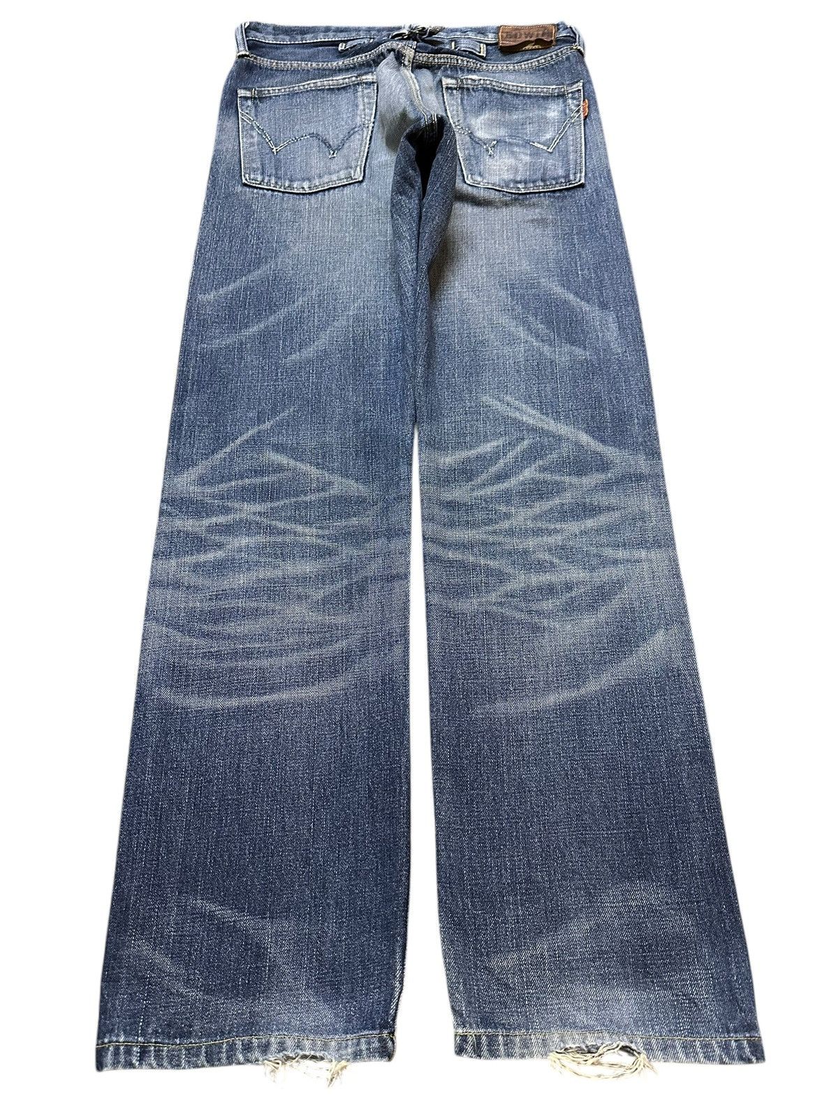 Edwin Vintage Edwin 505zx Selvedge Faded Wash Distress Style Jeans Size US 30 / EU 46 - 2 Thumbnail