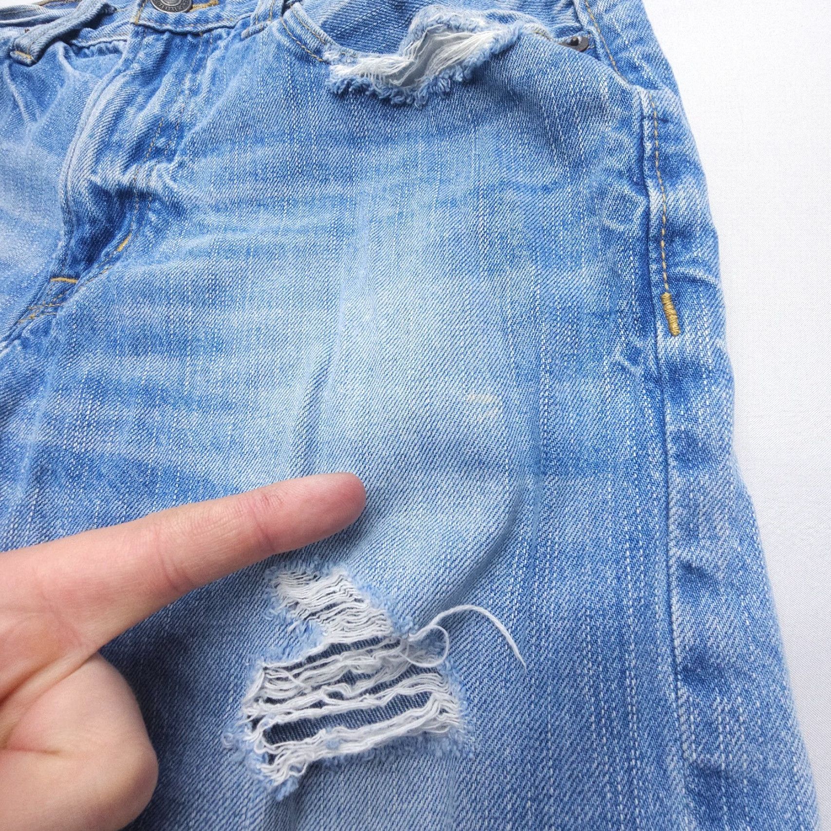 American Eagle Outfitters VINTAGE American Eagle Outfitters Slim Distressed Jeans Mens 30 x 30 Blue 100% Cotton Denim Size US 30 / EU 46 - 7 Thumbnail