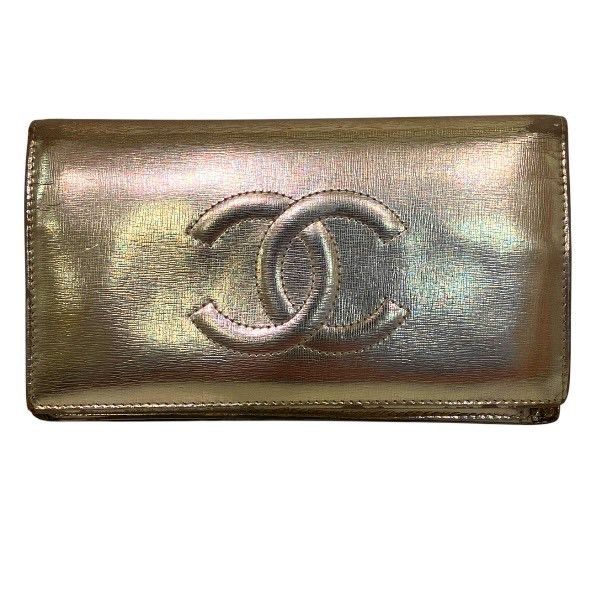 Chanel Chanel Coco Mark Leather Long Wallet Leather Long Wallet A48651 DUTY FREE for USA