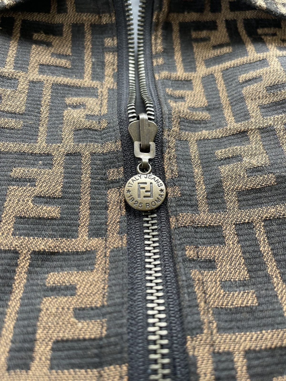 Fendi 🔥VINTAGE FENDI ROMA ZUCCA MONOGRAM PATTERN REVERSIBLE JACKET Size US L / EU 52-54 / 3 - 9 Thumbnail