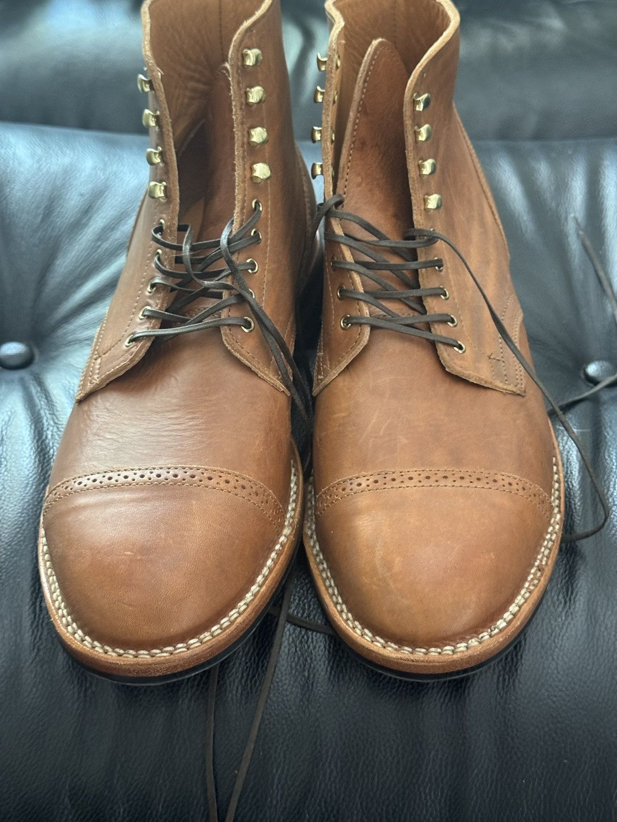 Viberg Viberg Used Tan Service Boots Size US 9 / EU 42 - 1 Thumbnail