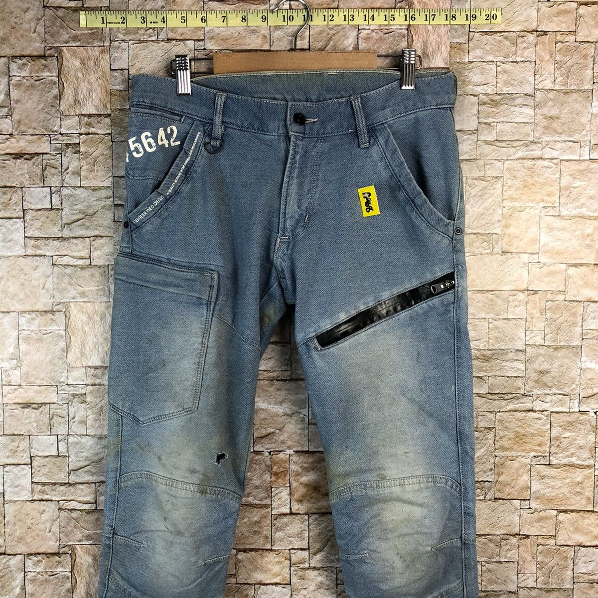 Japanese Brand Iz Frontier Blue Cargo Multipocket Pants #A968 Size US 32 / EU 48 - 5 Thumbnail