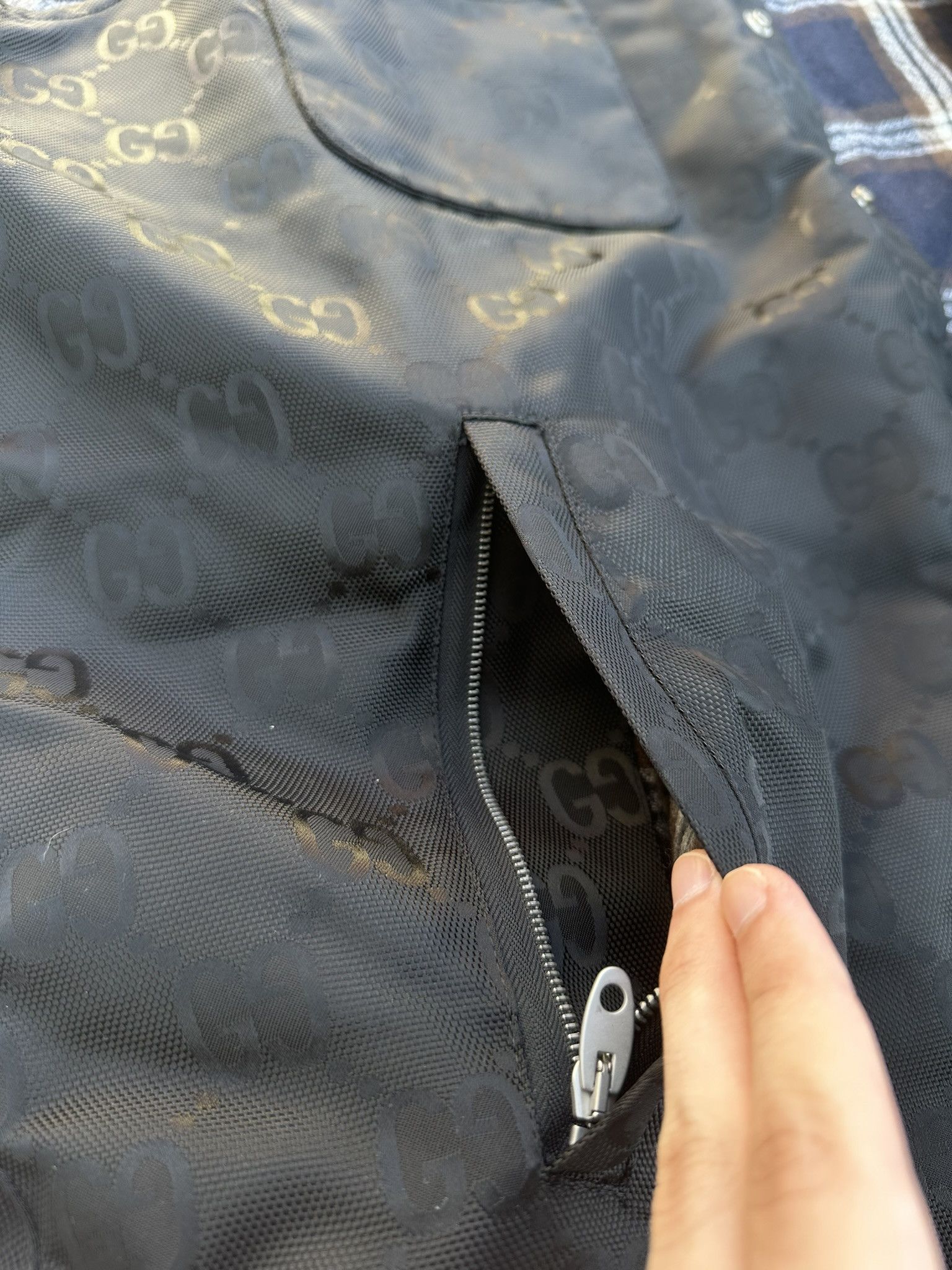 Gucci Gucci Vest Off The Grid Black GG Monogram Jacket Size US L / EU 52-54 / 3 - 6 Thumbnail