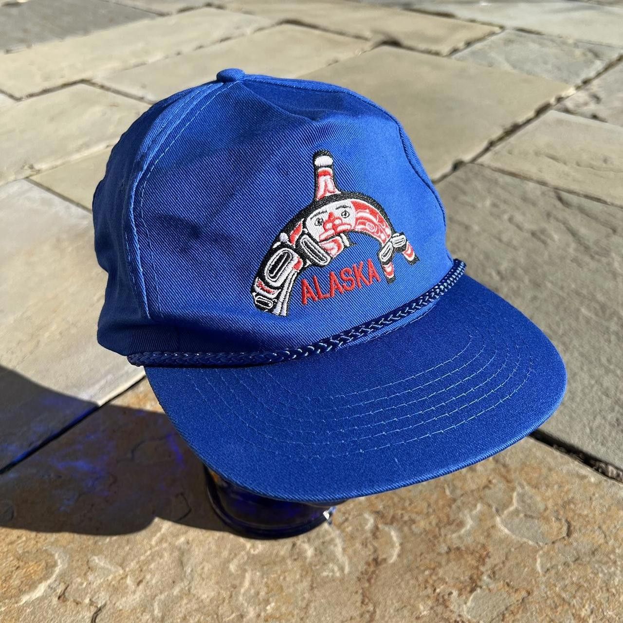 Vintage Neo-Vintage 90s Blue Alaska Whale Rope Snap Back Dad Hat Size ONE SIZE - 1 Thumbnail