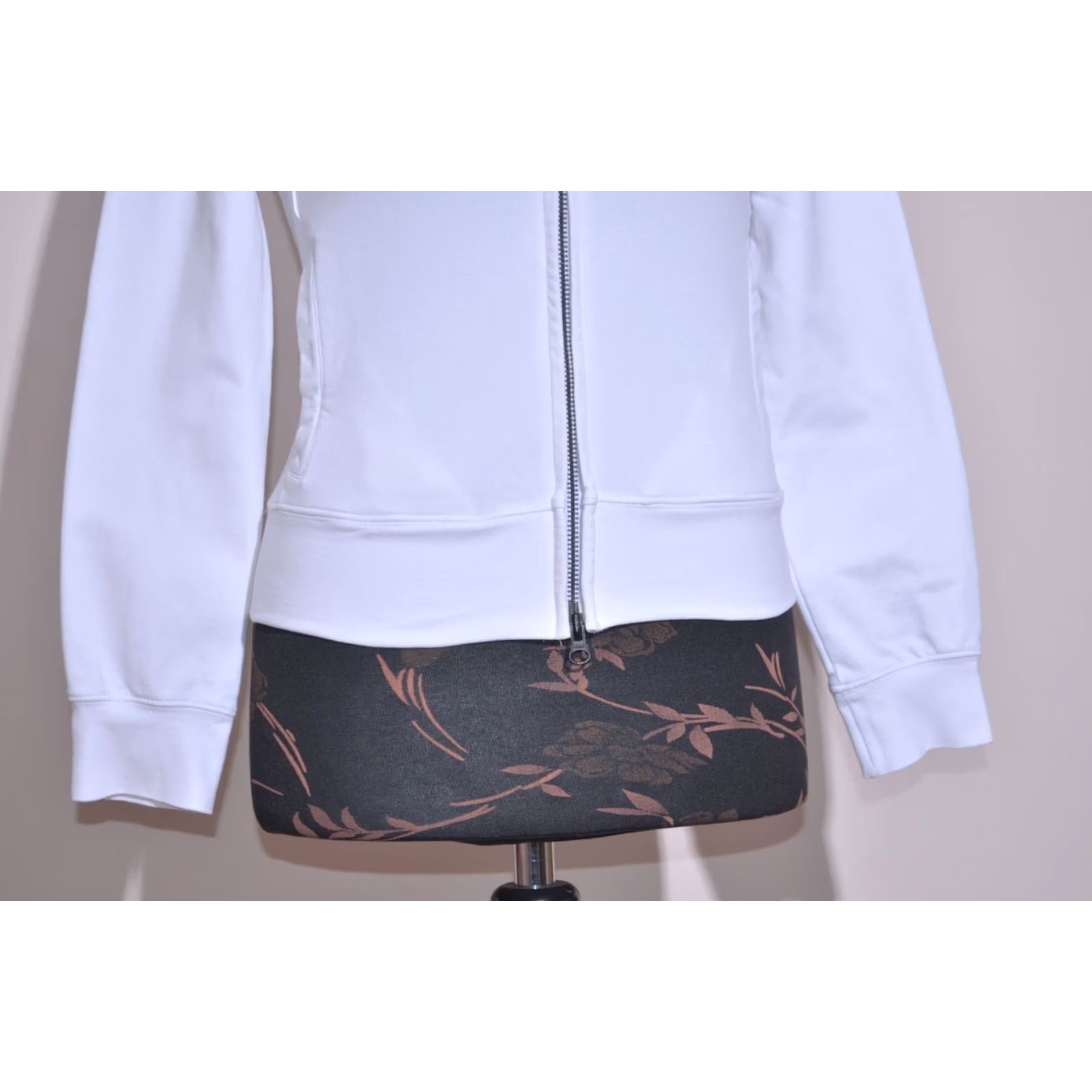 La Martina La Martina Womens White Full Zip Sweatshirt Jacket Embroidered Logo High Neck M Size M / US 6-8 / IT 42-44 - 3 Thumbnail