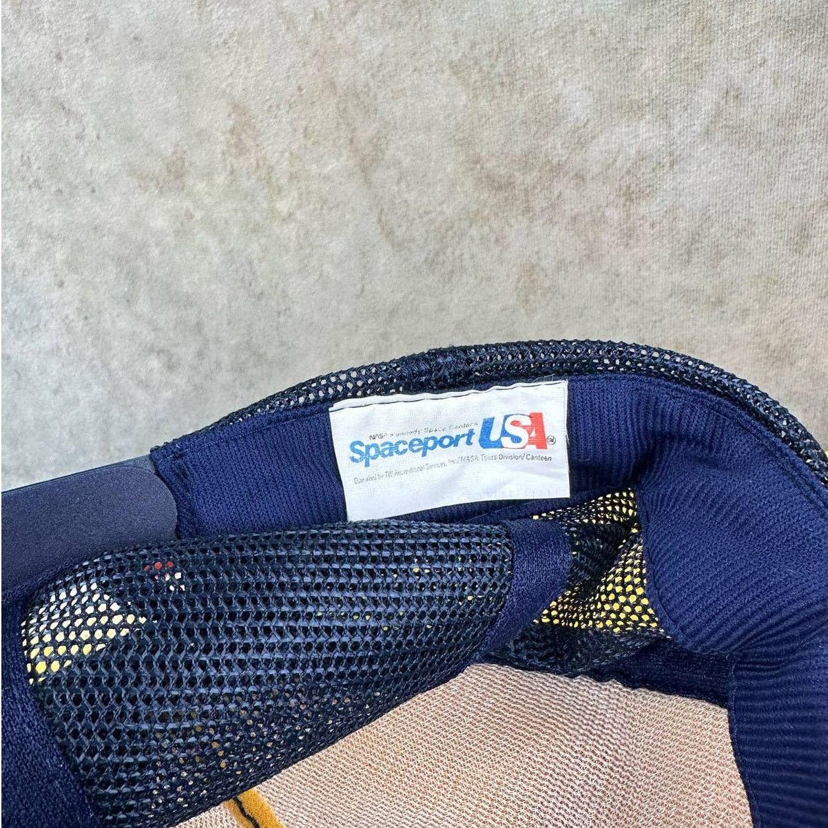 NASA × Vintage Vintage 80s Nasa Trucker Hat Mesh Back Snap Back Navy Blue Size ONE SIZE - 7 Thumbnail