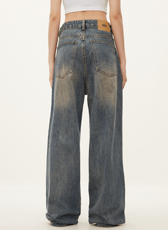 Japanese Brand × Jean Vintage distressed washed straight cleanfit loose jeans Size US 34 / EU 50 - 5 Thumbnail