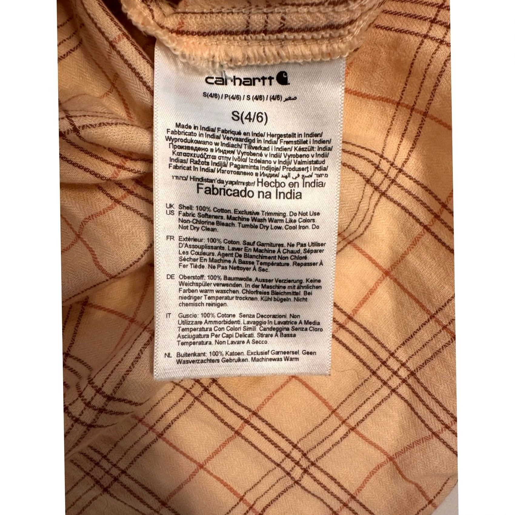 Carhartt Carhartt Women's S Shirt Cream Button Down Size S / US 4 / IT 40 - 5 Thumbnail