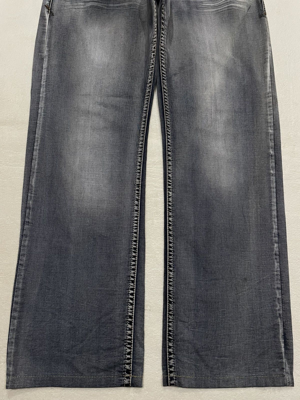 Japanese Brand Vintage Regass Denim Straight Cut Faded Jeans Size US 36 / EU 52 - 4 Thumbnail