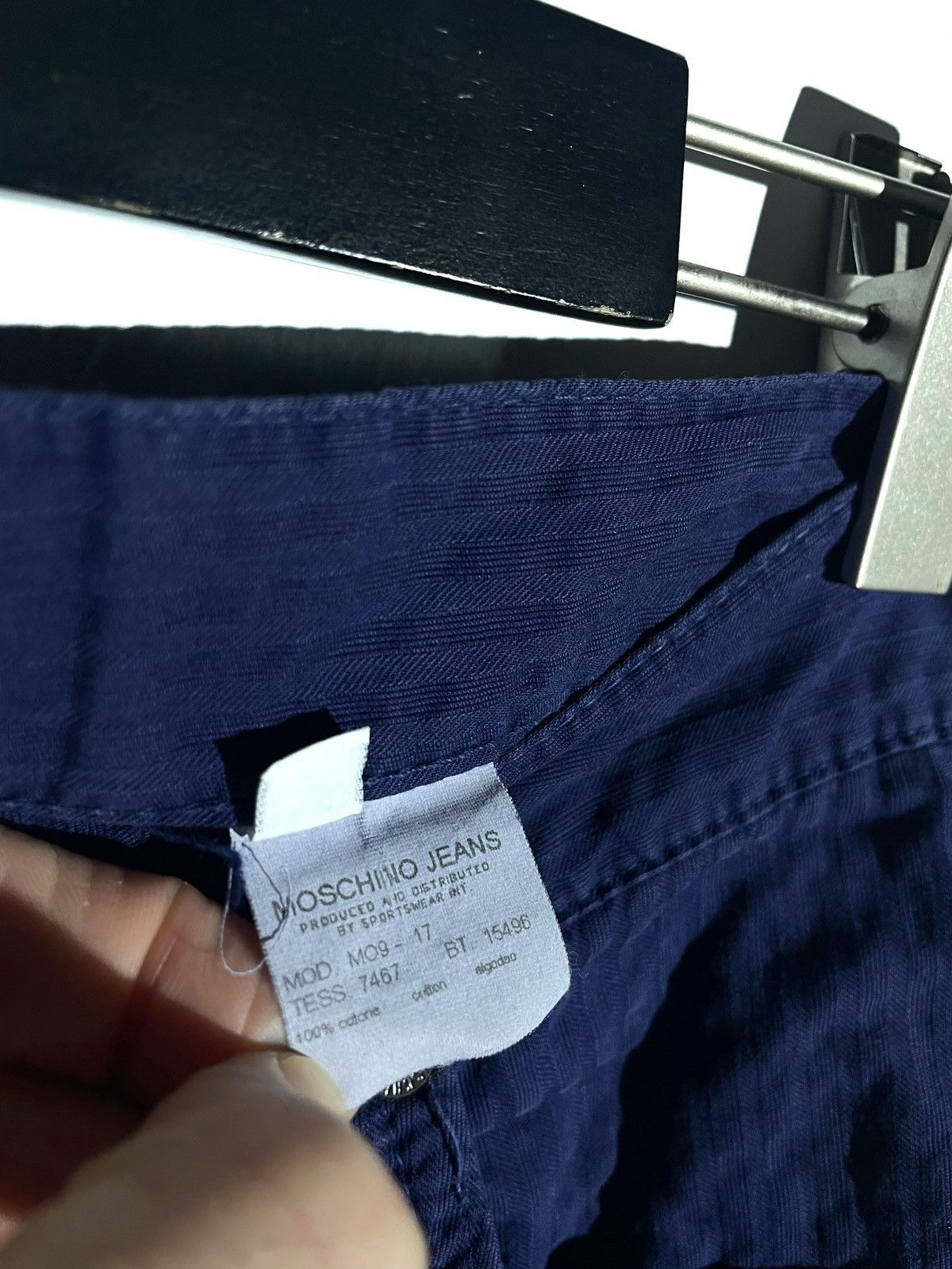 Moschino Moschino Blue Straight Zip Jeans Size 30 Cotton Stripe Print Size US 30 / EU 46 - 6 Thumbnail