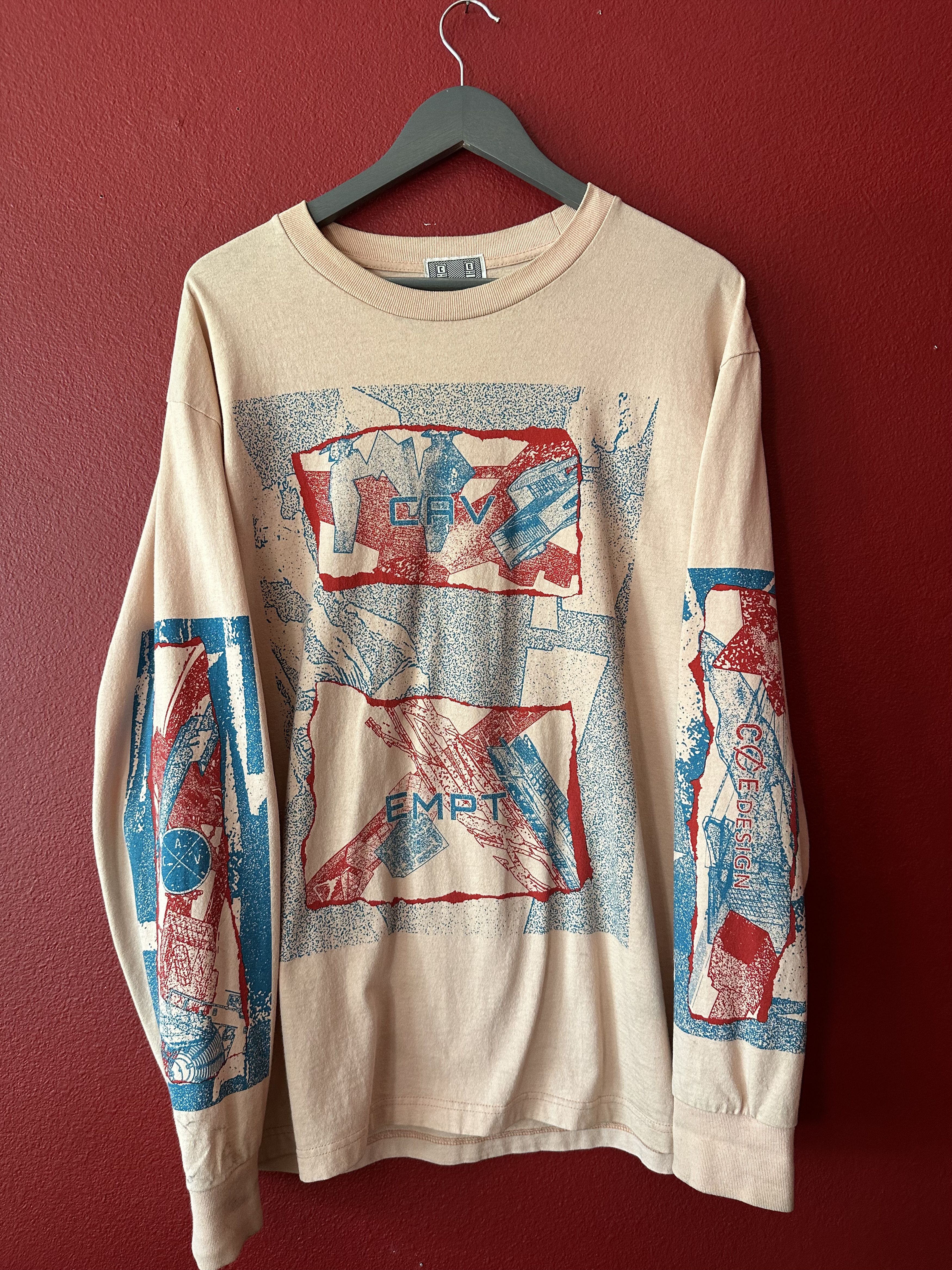 CAV EMPT｜SWEATSHIRTS (Reorientation Long Sleeve T-Shirt Cav Empt × Japanese Brand Cav Empt Cross Washed Longsleeve