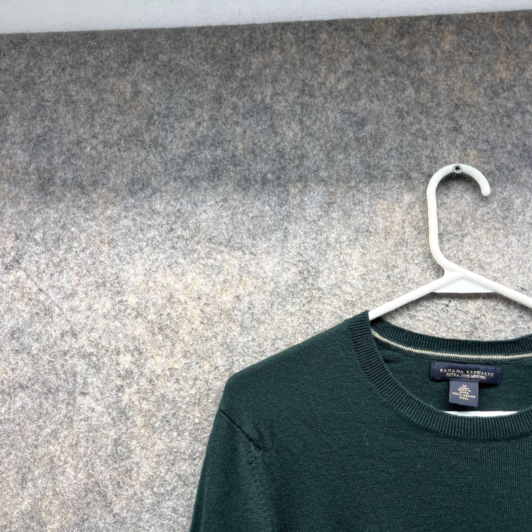 Banana Republic Banana Republic Sweater Men Medium Regular Pullover Crew Neck Wool Green Sweatshirt Size US M / EU 48-50 / 2 - 3 Thumbnail