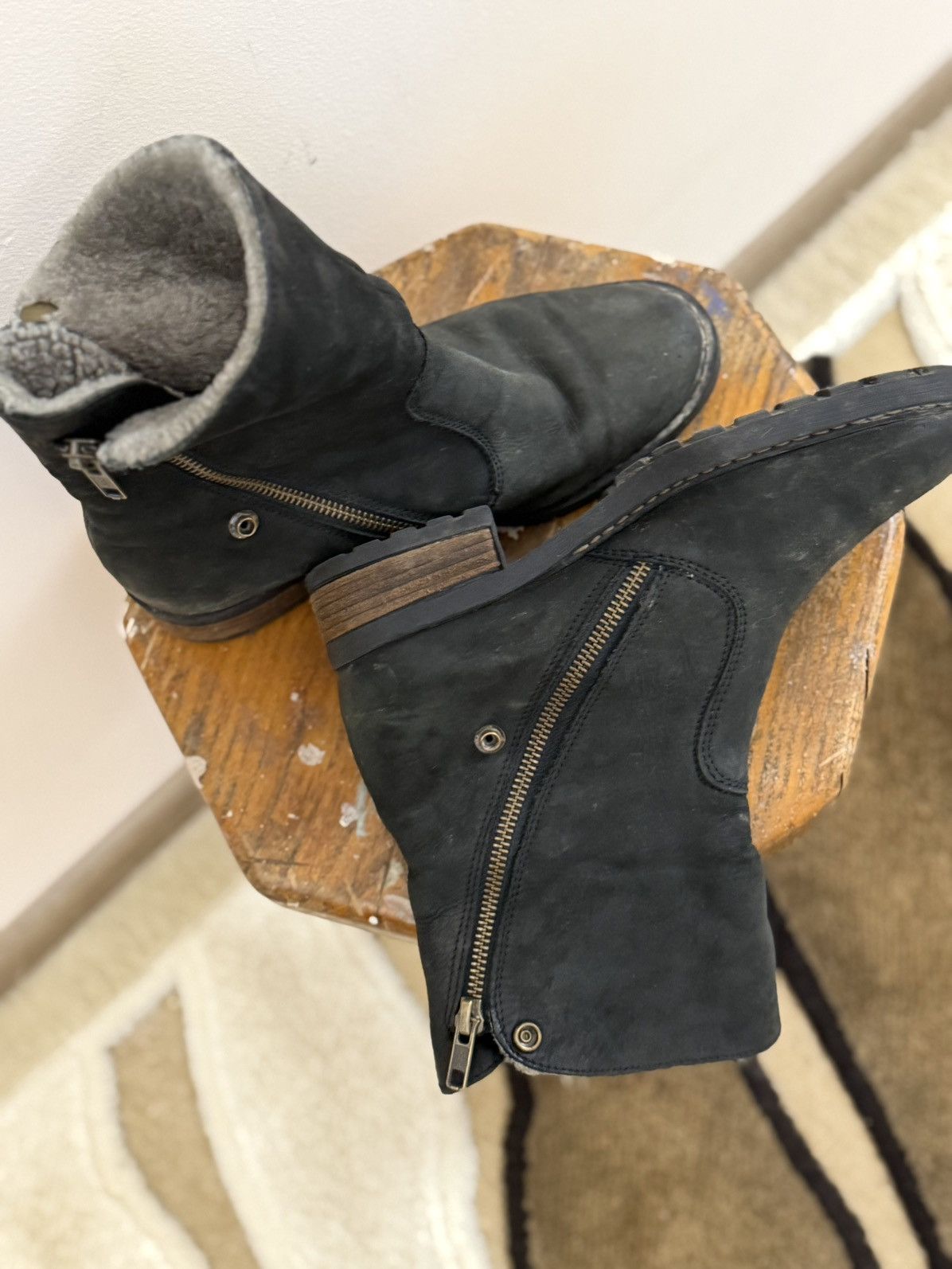 Japanese Brand VTG Ankle-Zip Vestern Distressed Buckle Strap Biker Boots Size US 9 / IT 39 - 6 Thumbnail