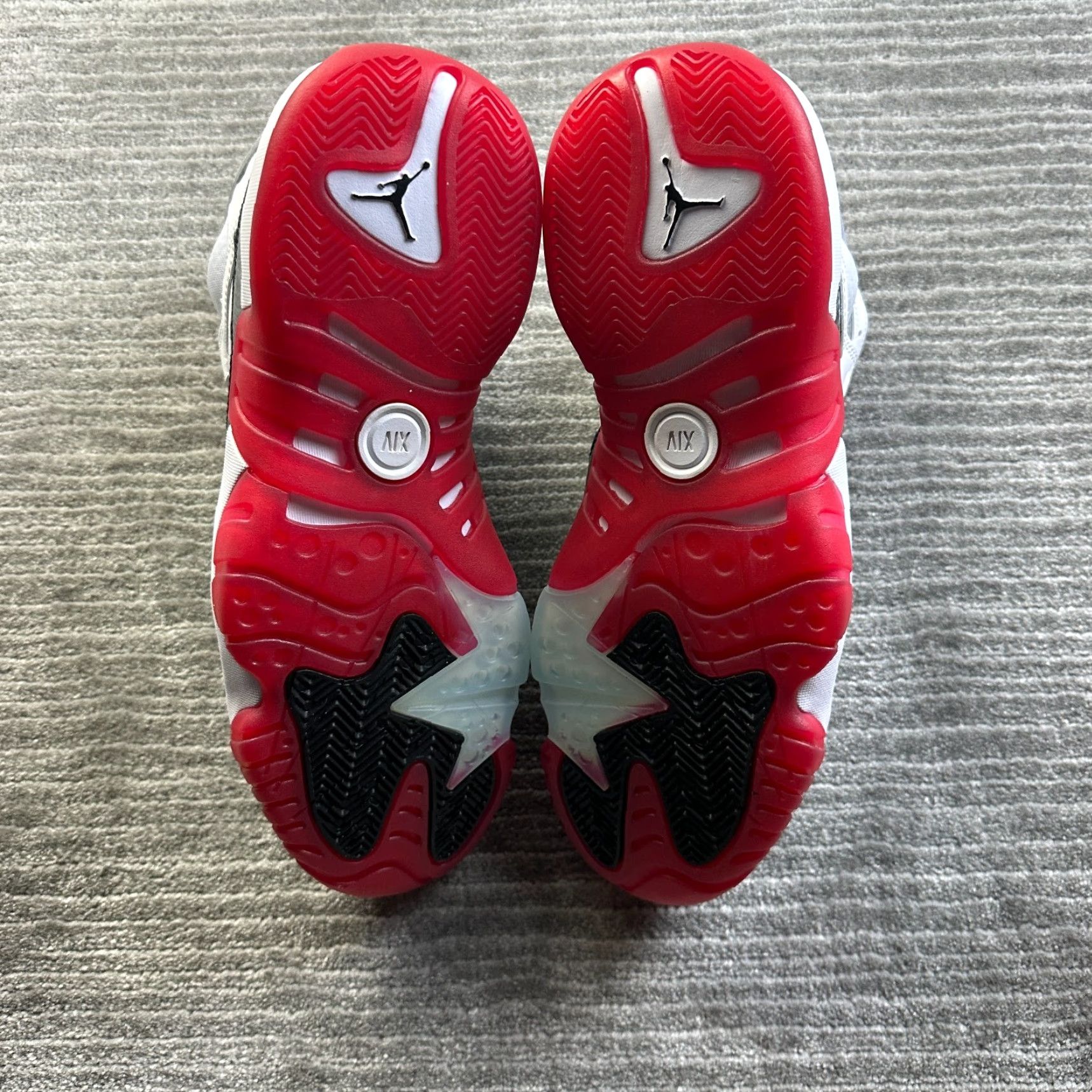 Jordan Brand Air Jordan Sneaker Mens 12.5 White Black Red Bred Concord High Top Jumpman Two Trey Size US L / EU 52-54 / 3 - 7 Thumbnail