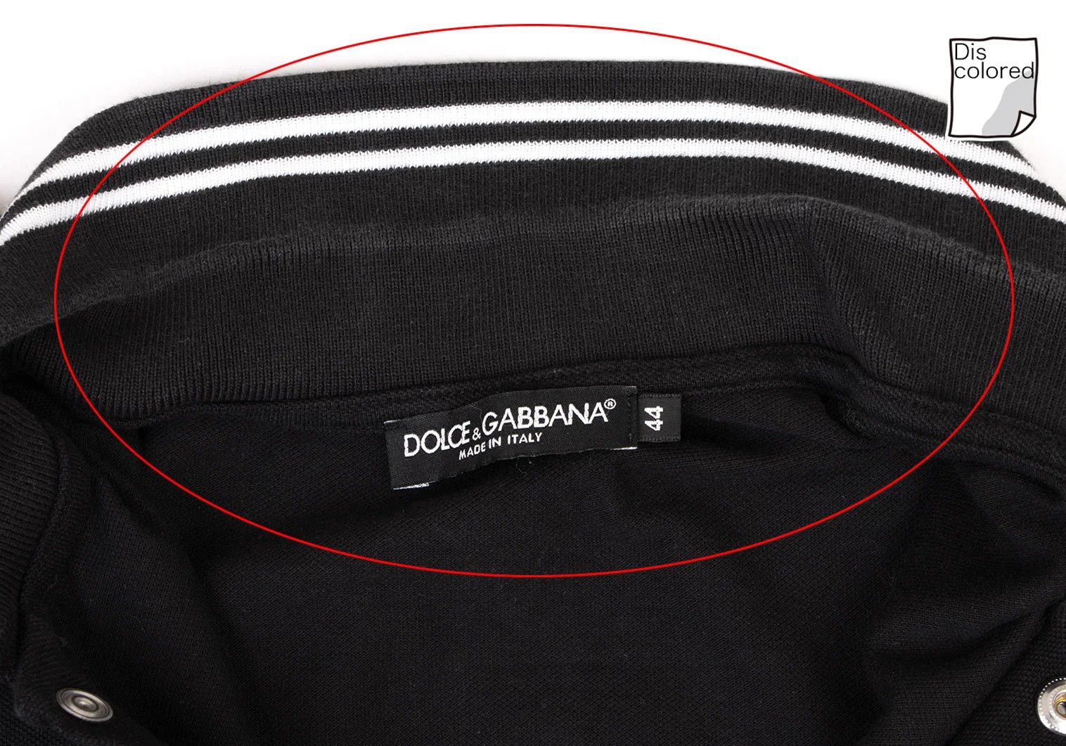 Dolce & Gabbana Cotton Collar Contrast Logo Plate Polo Shirt Black 44 Size US S / EU 44-46 / 1 - 6 Thumbnail