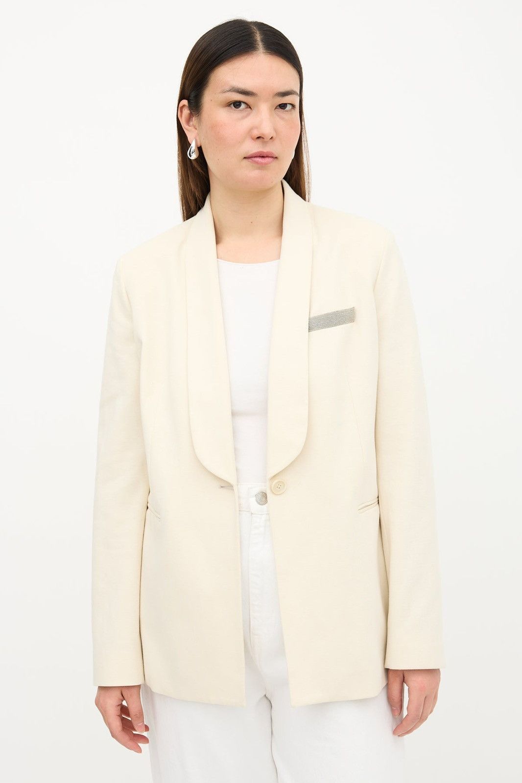 Brunello Cucinelli Brunello Cucinelli Single Breasted Blazer (204) Size XS / US 0-2 / IT 36-38 - 1 Thumbnail