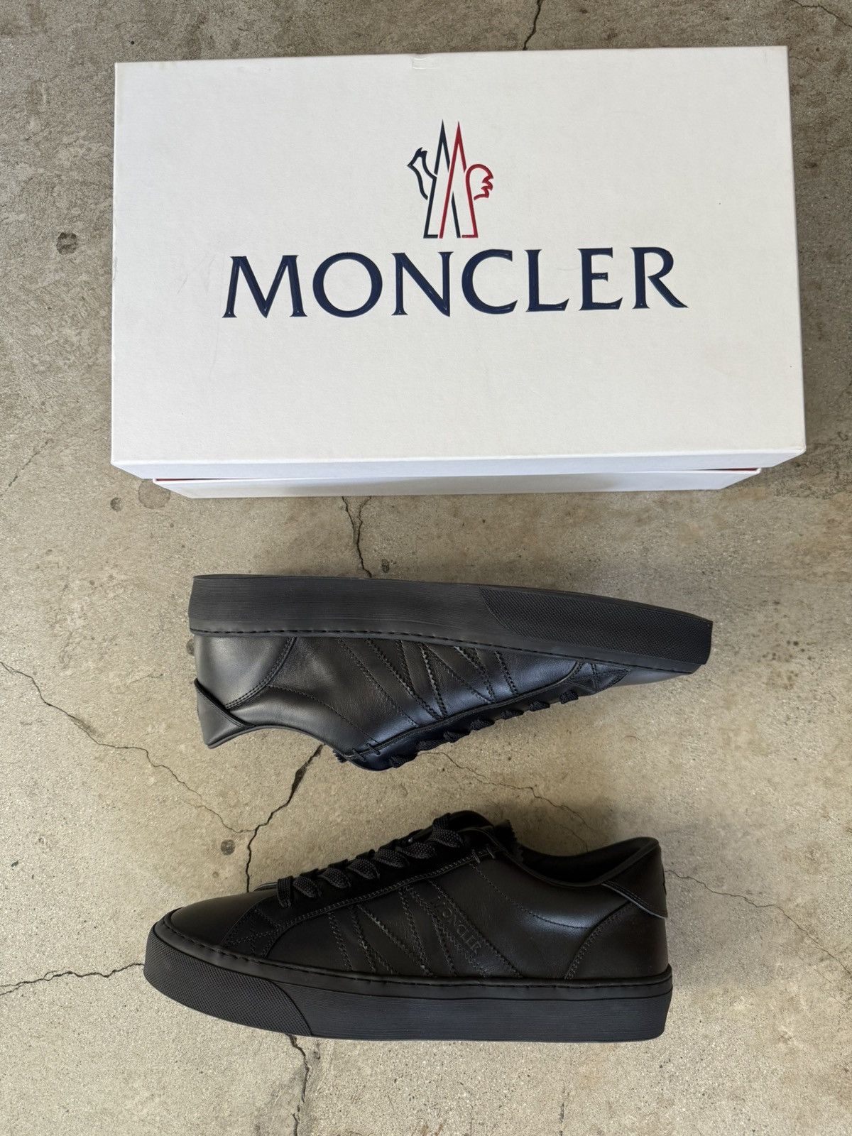Moncler MONCLER MONACO 2 LEATHER SNEAKER Size US 11 / EU 44 - 2 Thumbnail