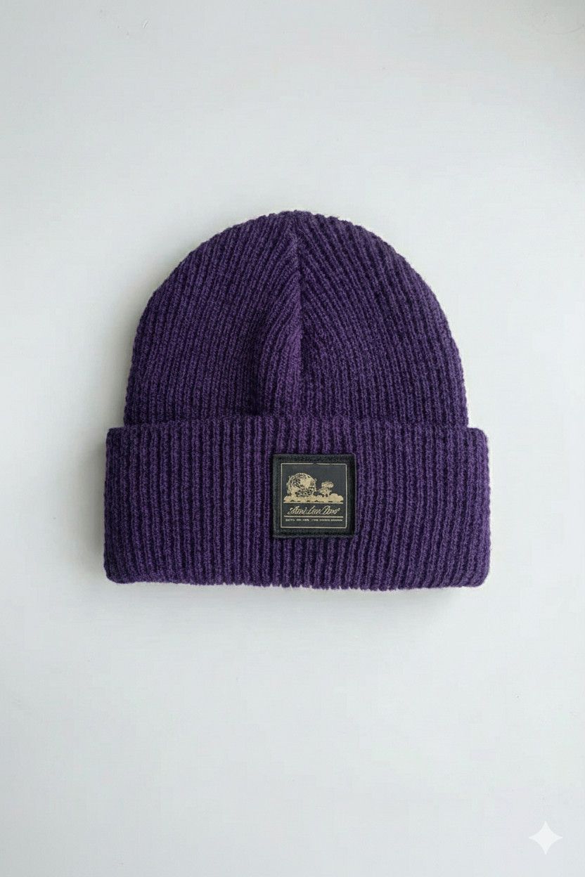Aime Leon Dore Aime Leon Dore Purple Waffle Beanie Size ONE SIZE - 1 Preview