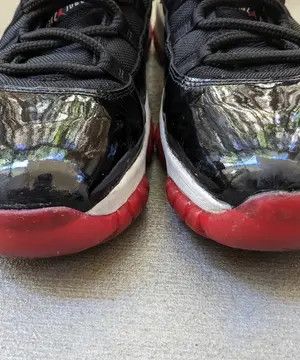 Jordan Brand Nike Air Jordan 11 Bred 14 Red Black High Tops 136046-061 Size US 14 / EU 47 - 4 Thumbnail