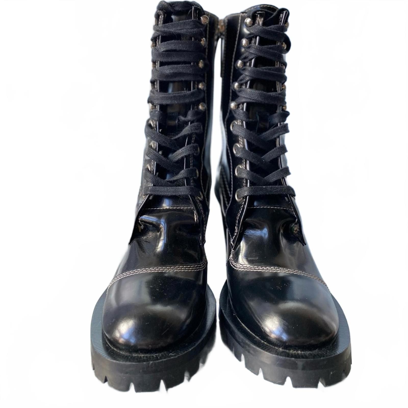 Acne Studios Acne Studios Leather Heeled Combat Boots Lug Sole 39 Size US 9 / IT 39 - 3 Thumbnail