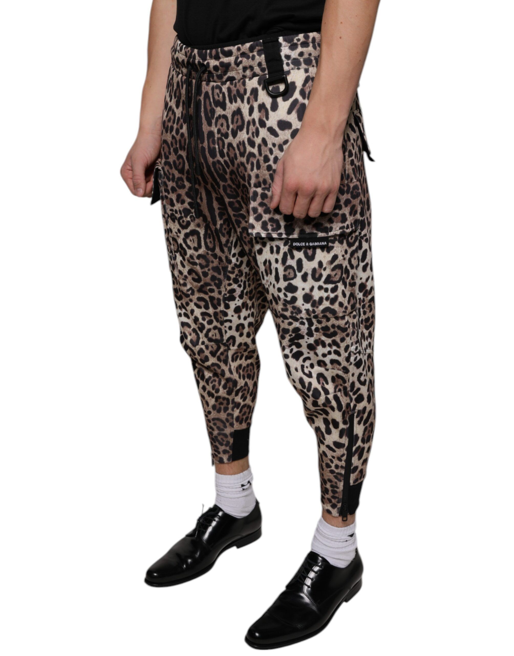 Dolce & Gabbana o1y0125 Leopard-Print Cargo Pant in Brown Size US 28 / EU 44 - 2 Thumbnail