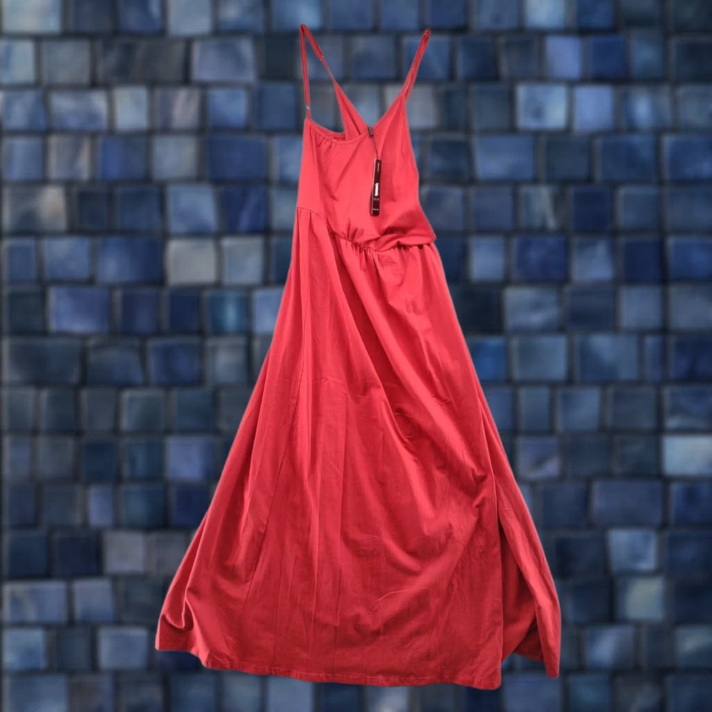 Vintage ININ Women's Side Slit Long Red Dress Maxi Dress in Size M New with Tags Size M / US 6-8 / IT 42-44 - 1 Thumbnail