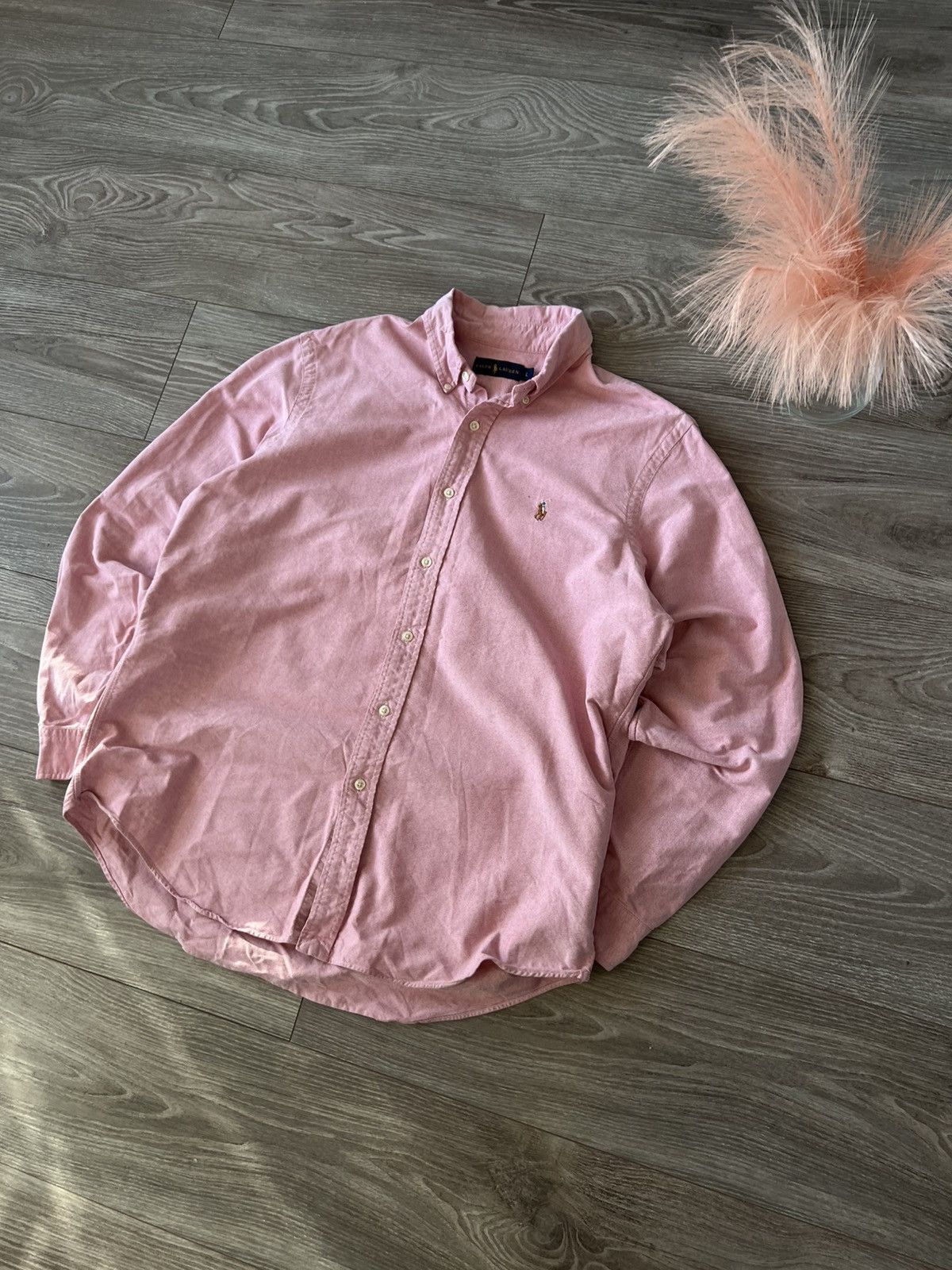 Polo Ralph Lauren × Ralph Lauren ‼️Polo Ralph Lauren RRL Coloured Logo Pink Luxury Shirt‼️ Size US L / EU 52-54 / 3 - 3 Thumbnail
