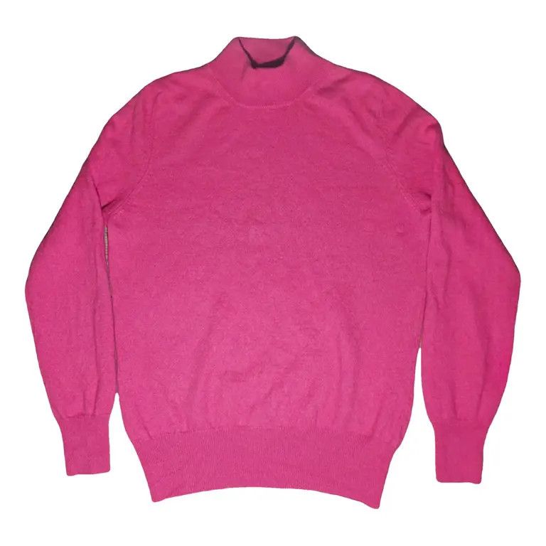 image of Mark Spencer 100% Cashmere Sweater Pink Turtleneck Sweater Luxury Soft, Women's (Size Large)