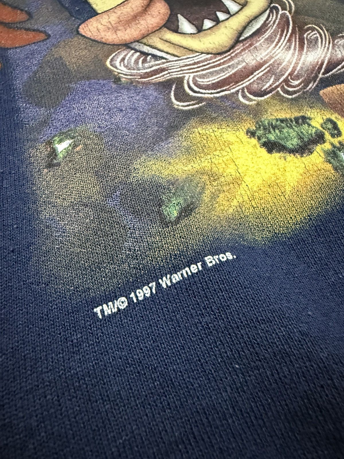 Warner Bros Vintage 90’ Taz Mania Dallas Cowboy Tweety Sweashirt Size US S / EU 44-46 / 1 - 4 Thumbnail