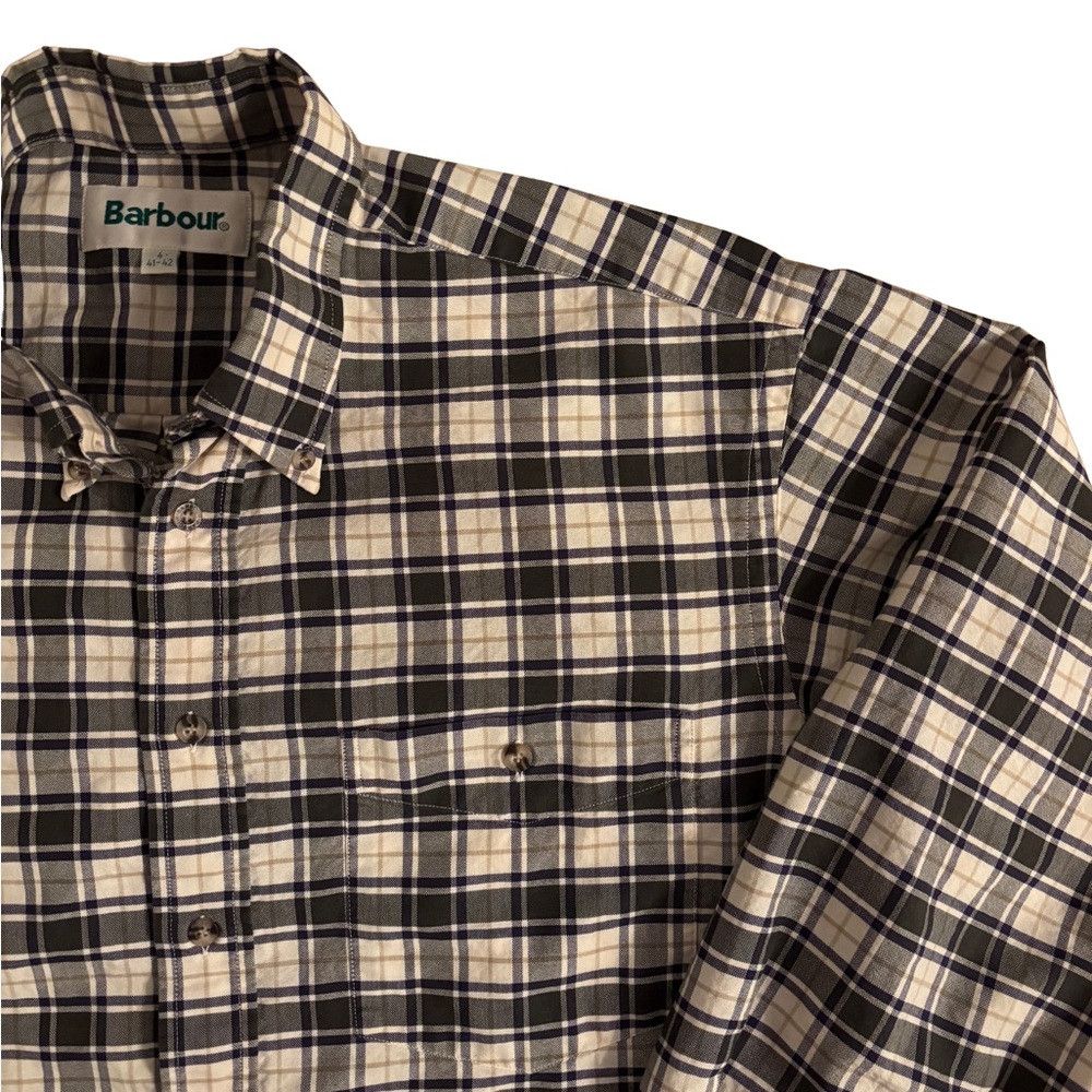 Barbour Barbour Men's Black and Beige Check Shirt Size US L / EU 52-54 / 3 - 2 Thumbnail