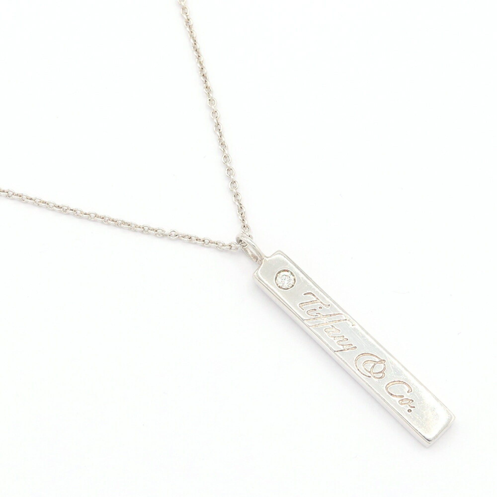 Tiffany & Co. Tiffany & Co. Notes Bar Necklace, 1P Diamond, Sterling Silver 925 Pendant Choker, Women's. Size ONE SIZE - 1 Thumbnail