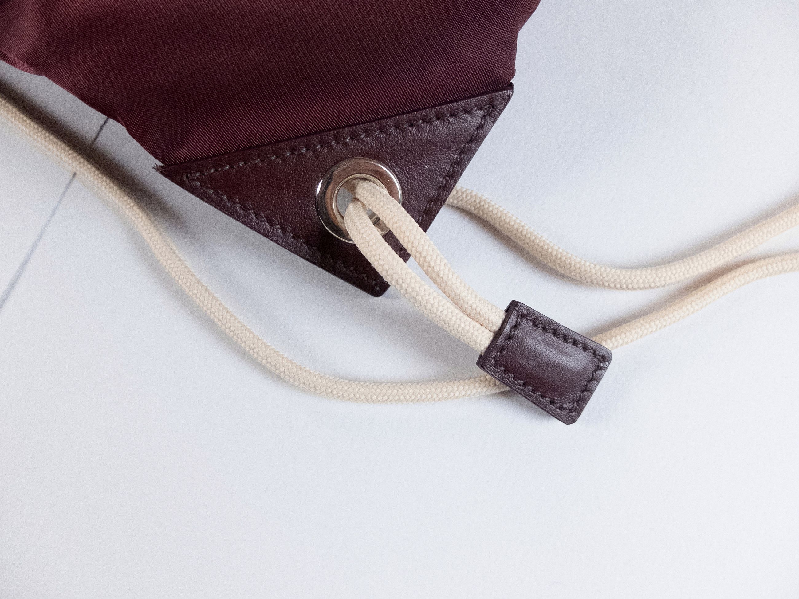 Prada PRADA burgundy Tessuto nylon drawstring backpack Size ONE SIZE - 3 Thumbnail