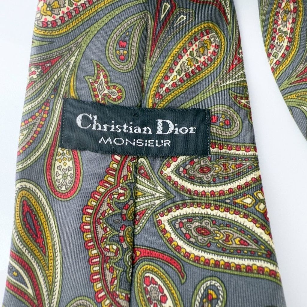 Christian Dior Monsieur CHRISTIAN DIOR Monsieur Silk Paisley Tie W 3.5" L 59" Size ONE SIZE - 2 Thumbnail