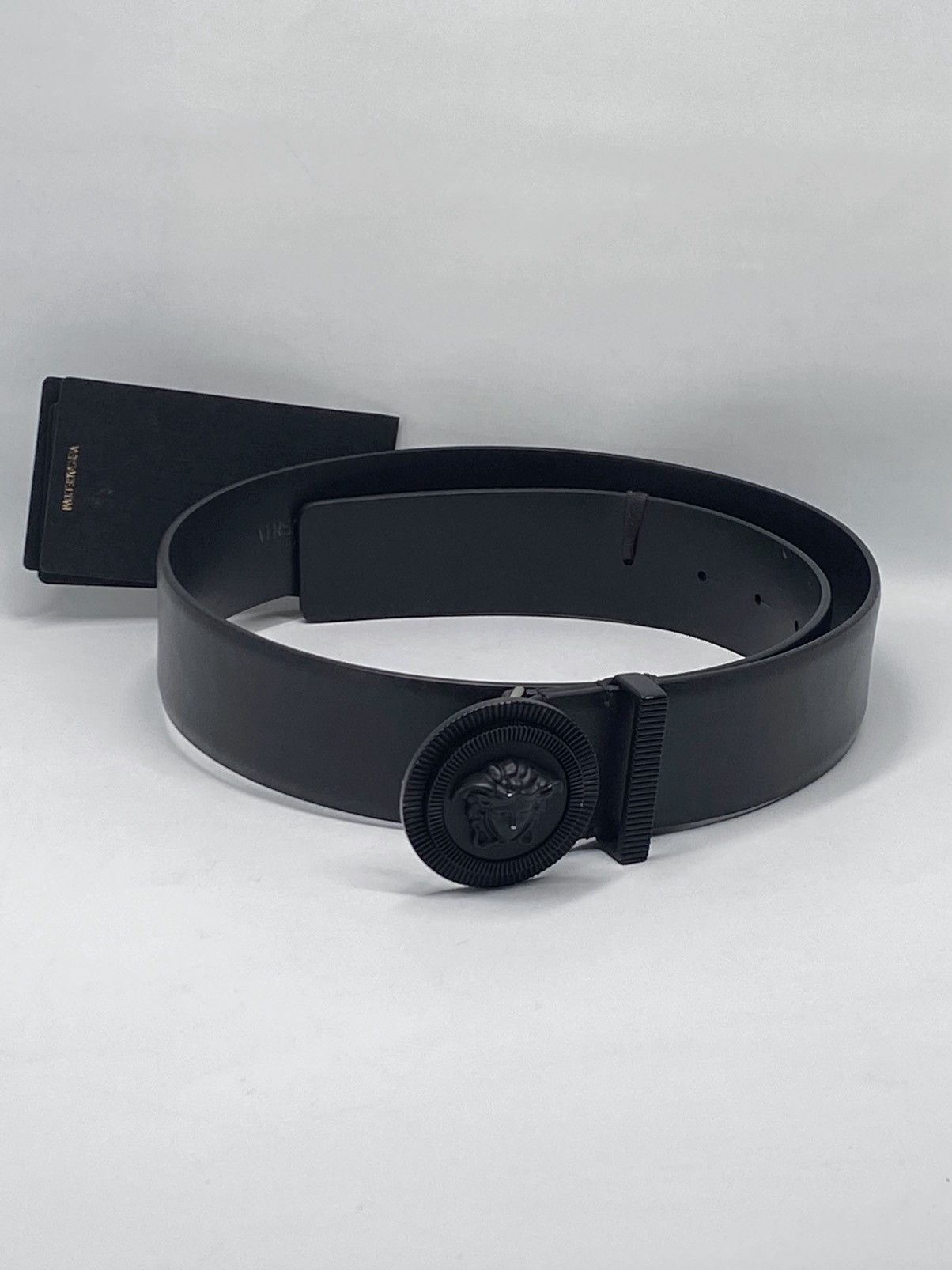 Versace Versace Medusa Biggie Leather Belt size 80/32” Size 32 - 3 Thumbnail