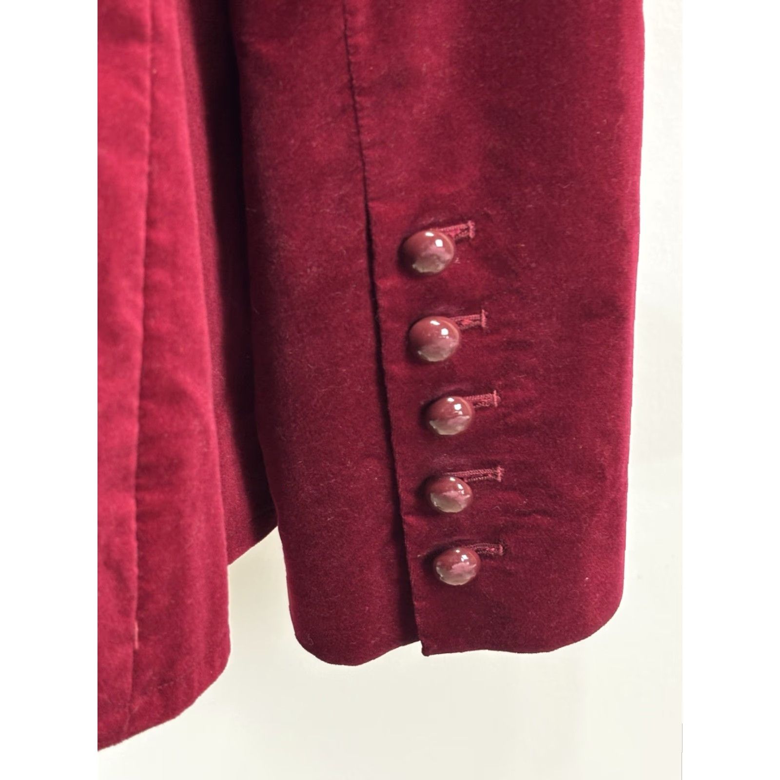 Talbots VINTAGE Talbots Velvet Jacket Women’s Plus Size 22W Dark Red Double Breasted Casual Business Party Size 3XL / US 20-22 - 7 Thumbnail