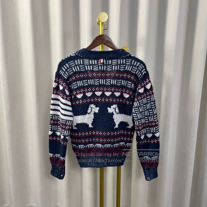 Thom Browne Thom Browne Fair Isle Dog Cardigan Size US M / EU 48-50 / 2 - 2 Thumbnail