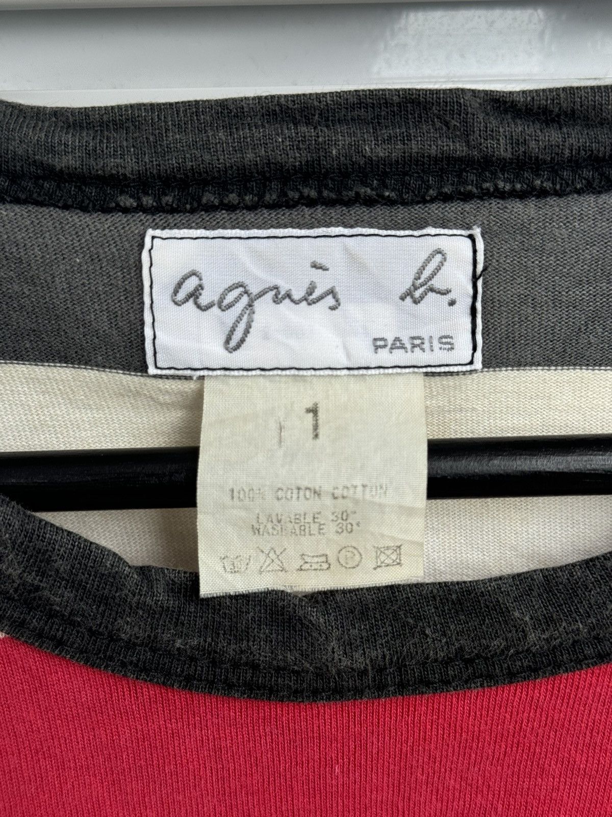 agnes b. Vintage Agnes B. Paris Striped Longsleeves Size US M / EU 48-50 / 2 - 9 Thumbnail