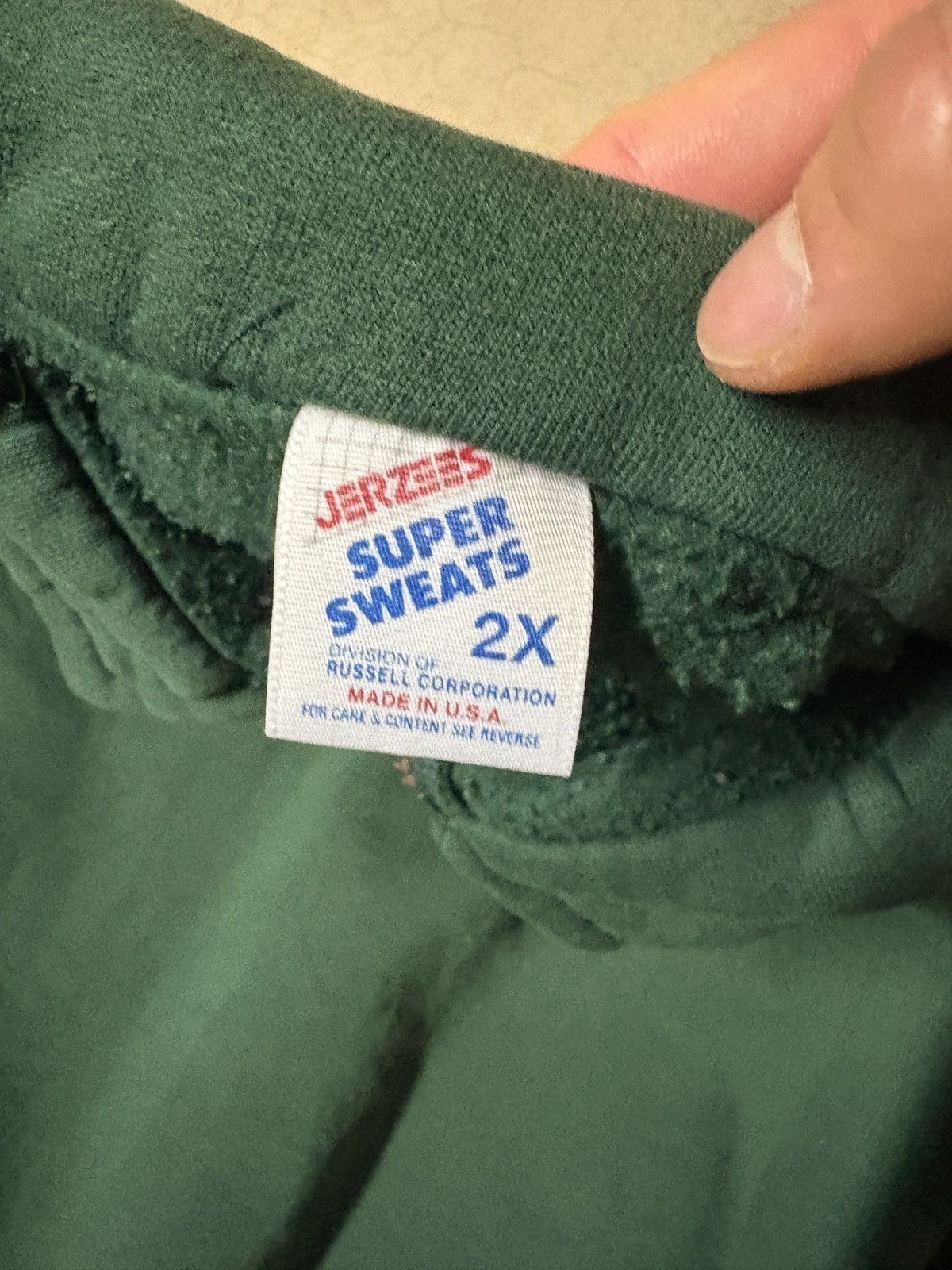 Jerzees Vintage 90s Jerzees Super Sweats Quarter Zip Sweater Green Size US XXL / EU 58 / 5 - 4 Thumbnail