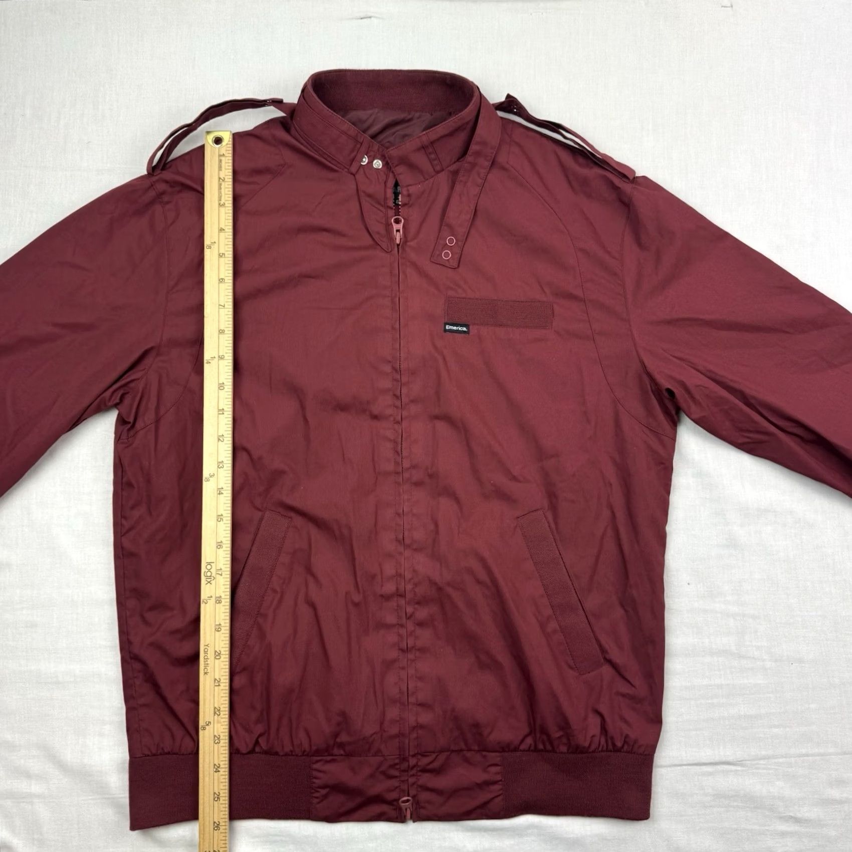 Emerica VINTAGE Emerica Jacket Windbreaker Adult Large Skateboard Members Only Style Y2K Red 90s 80s Hipster Punk Skateboard Mens Size US L / EU 52-54 / 3 - 4 Thumbnail