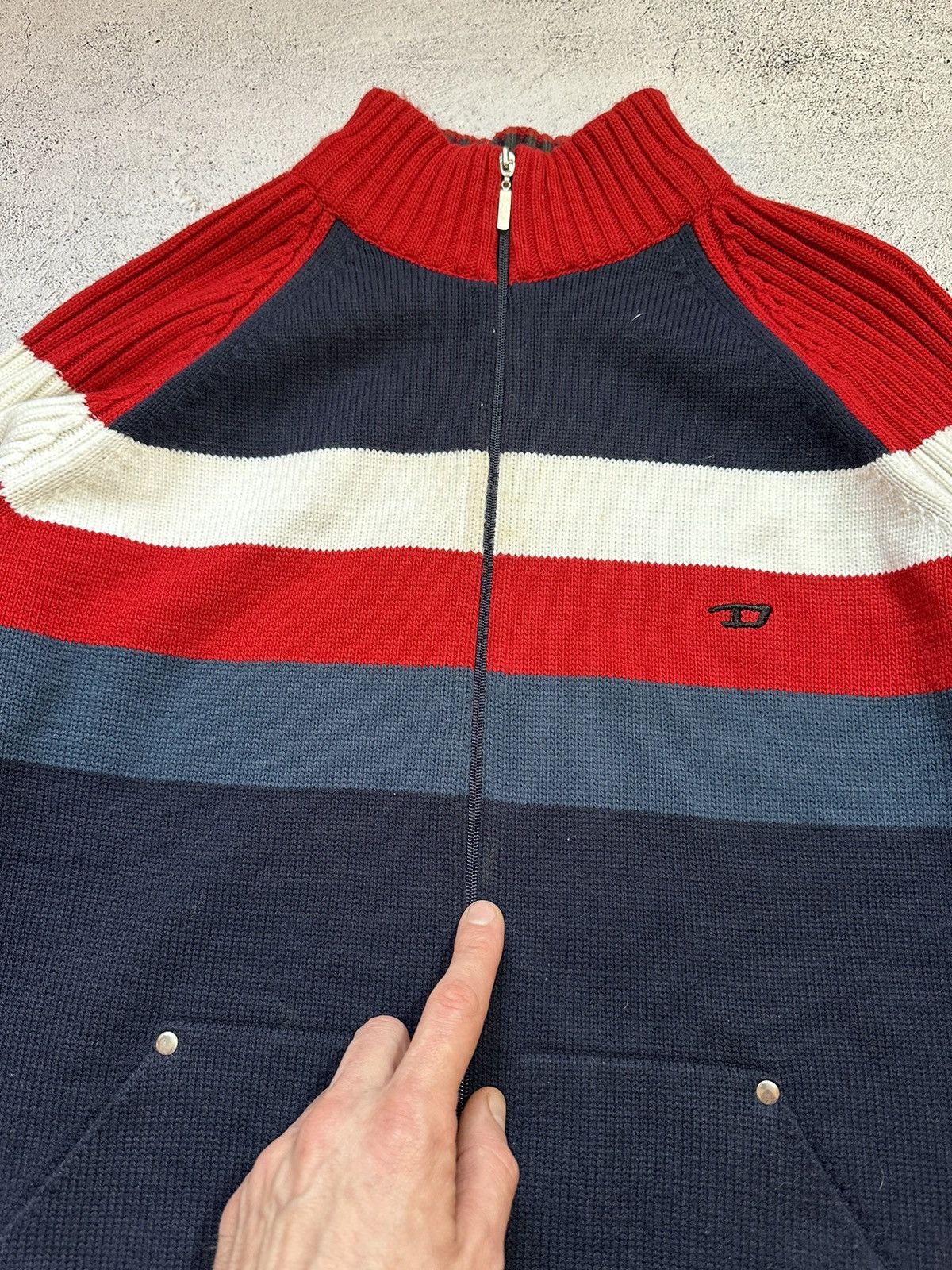 Diesel × Japanese Brand Vintage Diesel Zip Up Sweater Size US M / EU 48-50 / 2 - 11 Thumbnail