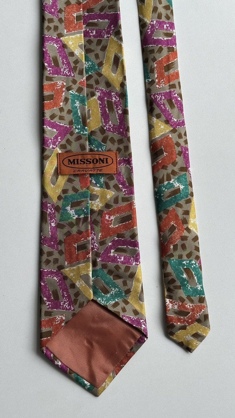 Missoni Missoni Men Painted Classic Tie Made In England 100% Silk Size ONE SIZE - 4 Thumbnail