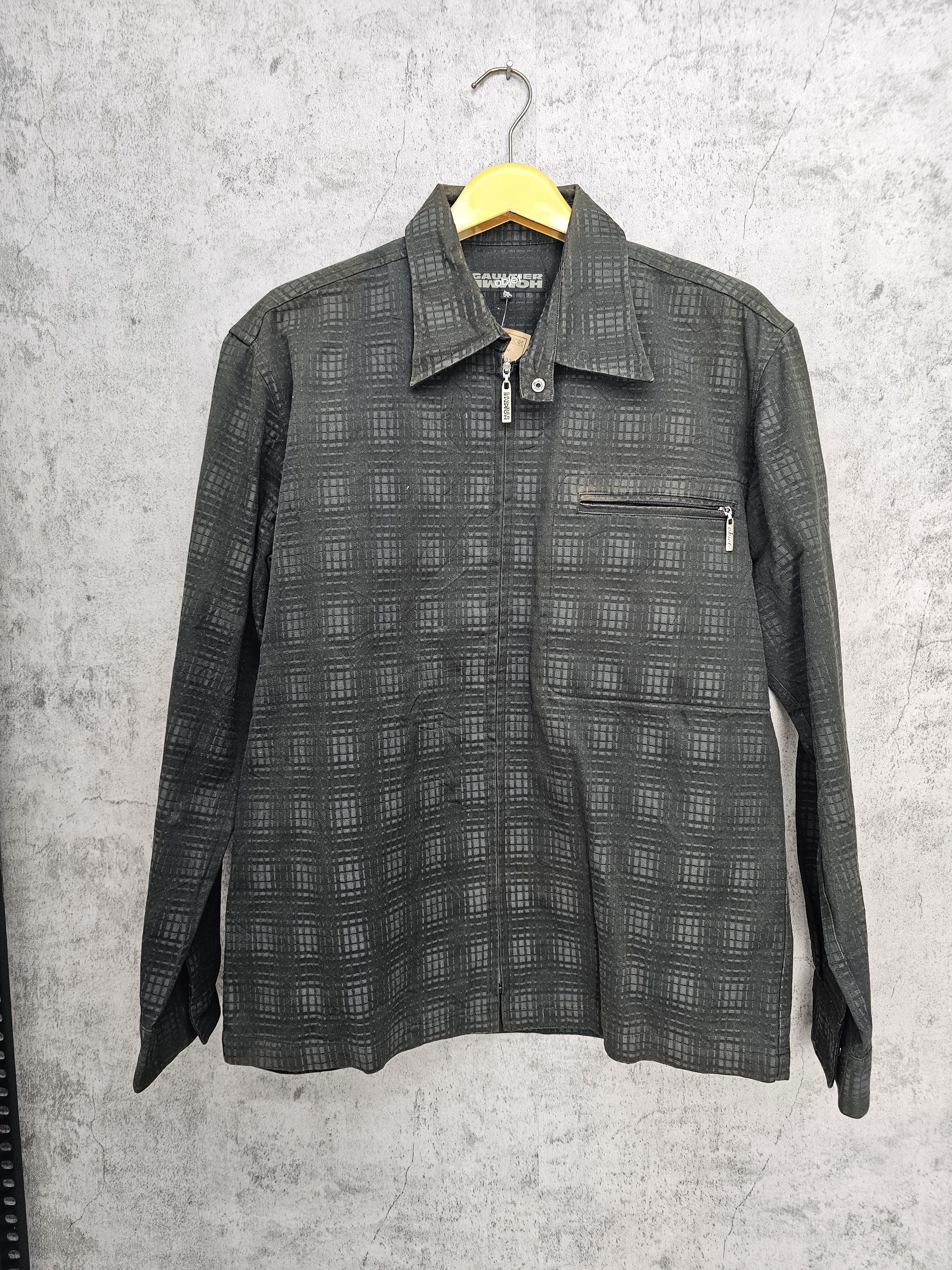Designer Vintage GAULTIER HOMME OBJET Plaid Checked Jacket J0066 Size US M / EU 48-50 / 2 - 1 Thumbnail