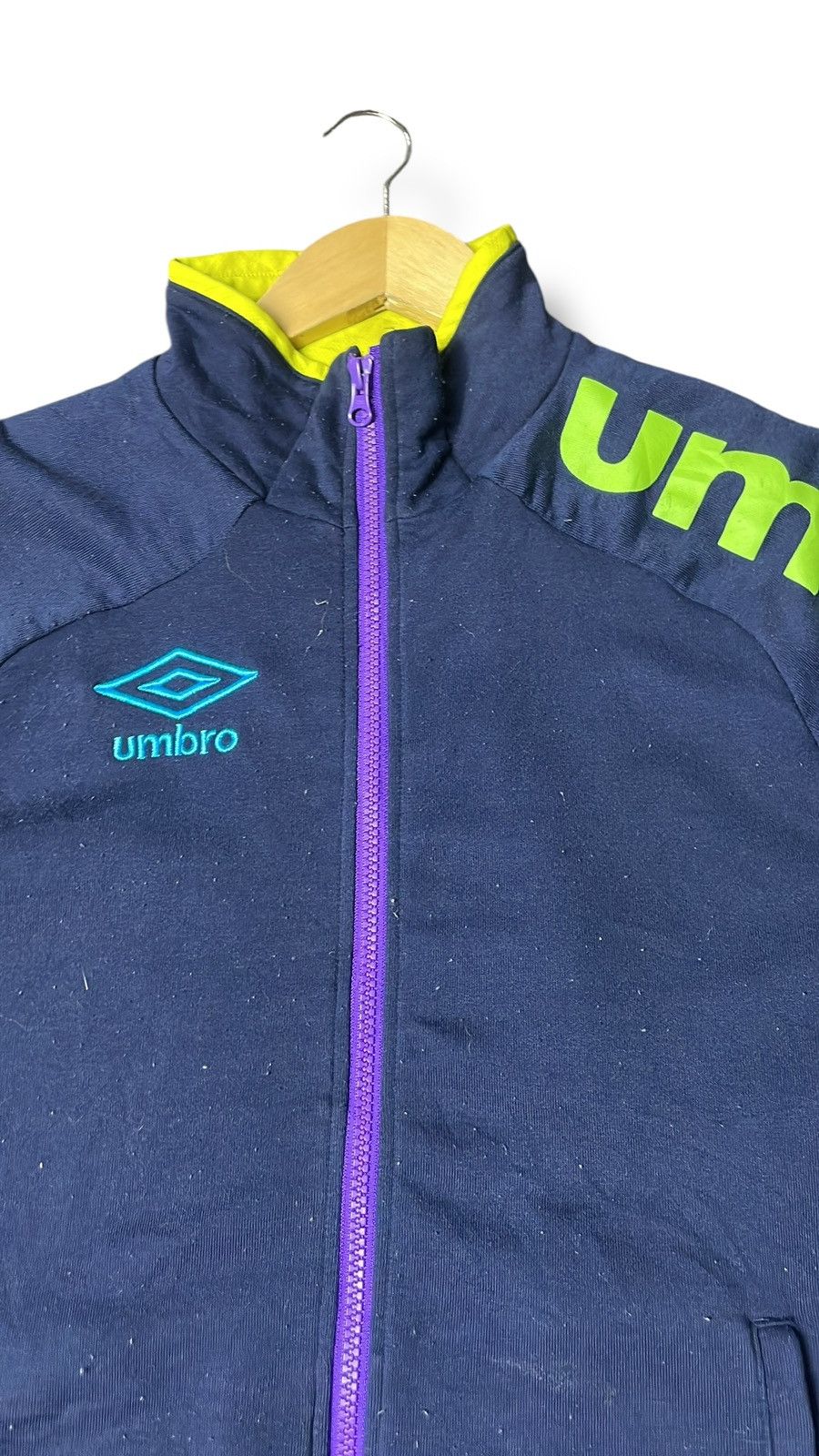 Designer × Umbro × Vintage Umbro x Vintage Big Logo Full-Zipp Sweater (40) Size US L / EU 52-54 / 3 - 5 Thumbnail