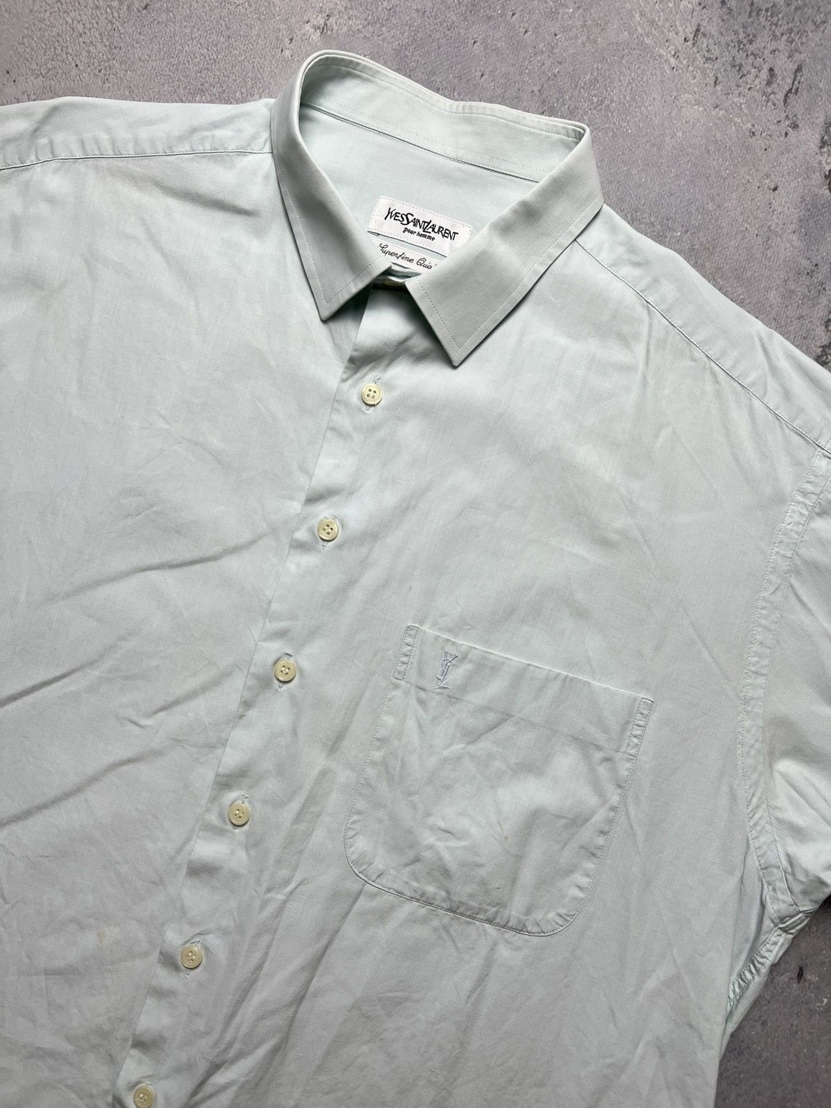 Yves Saint Laurent Lux YSL Shirt Cotton Yves Saint Laurent Summer Shirtsleeve Size US XXL / EU 58 / 5 - 1 Thumbnail