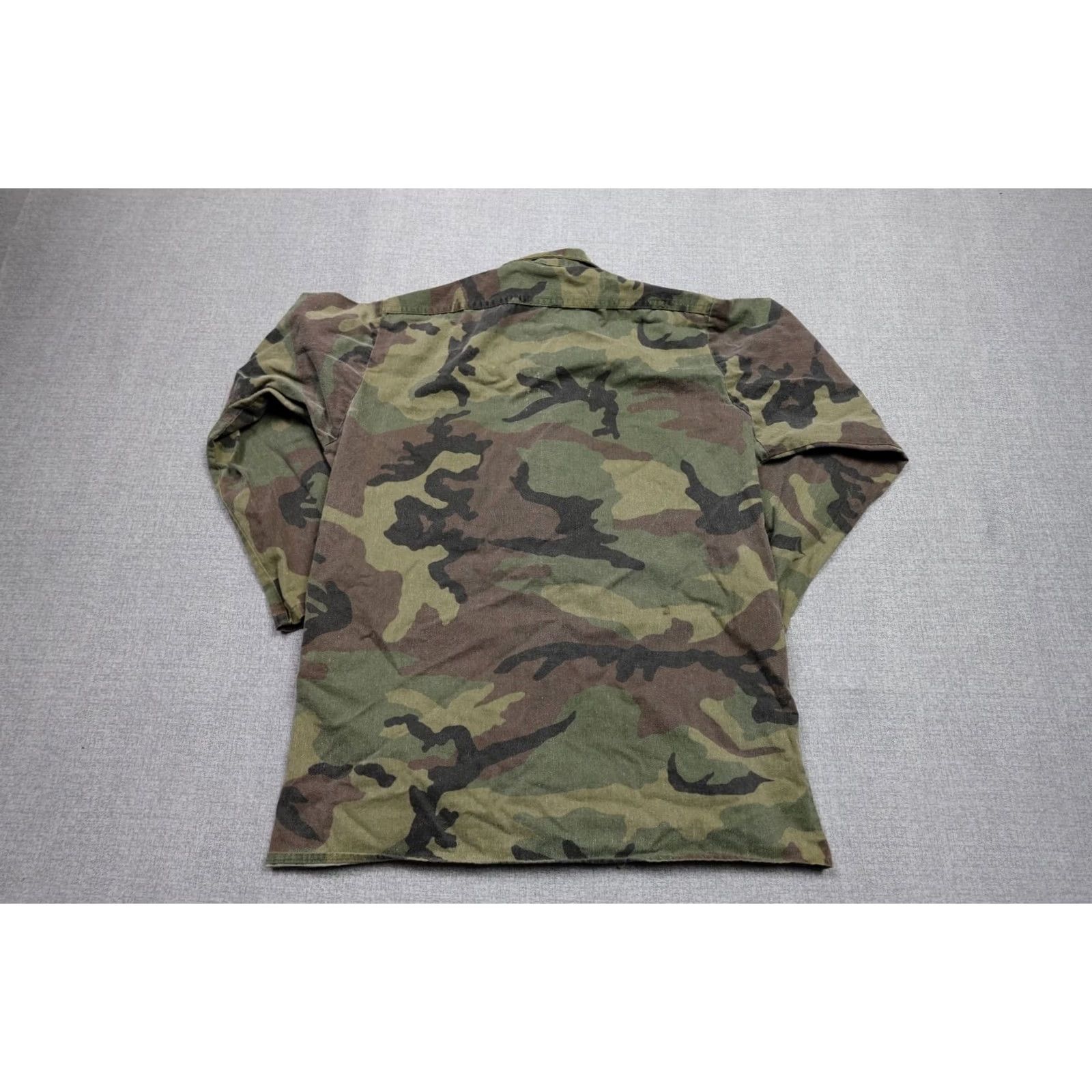 Vintage VINTAGE Camo Shirt Mens Large Brown Woodland Hunting Gung Ho Burk Military Canvas Cotton Button-Up Long Sleeve USA Model: Sportsman Size US L / EU 52-54 / 3 - 4 Thumbnail