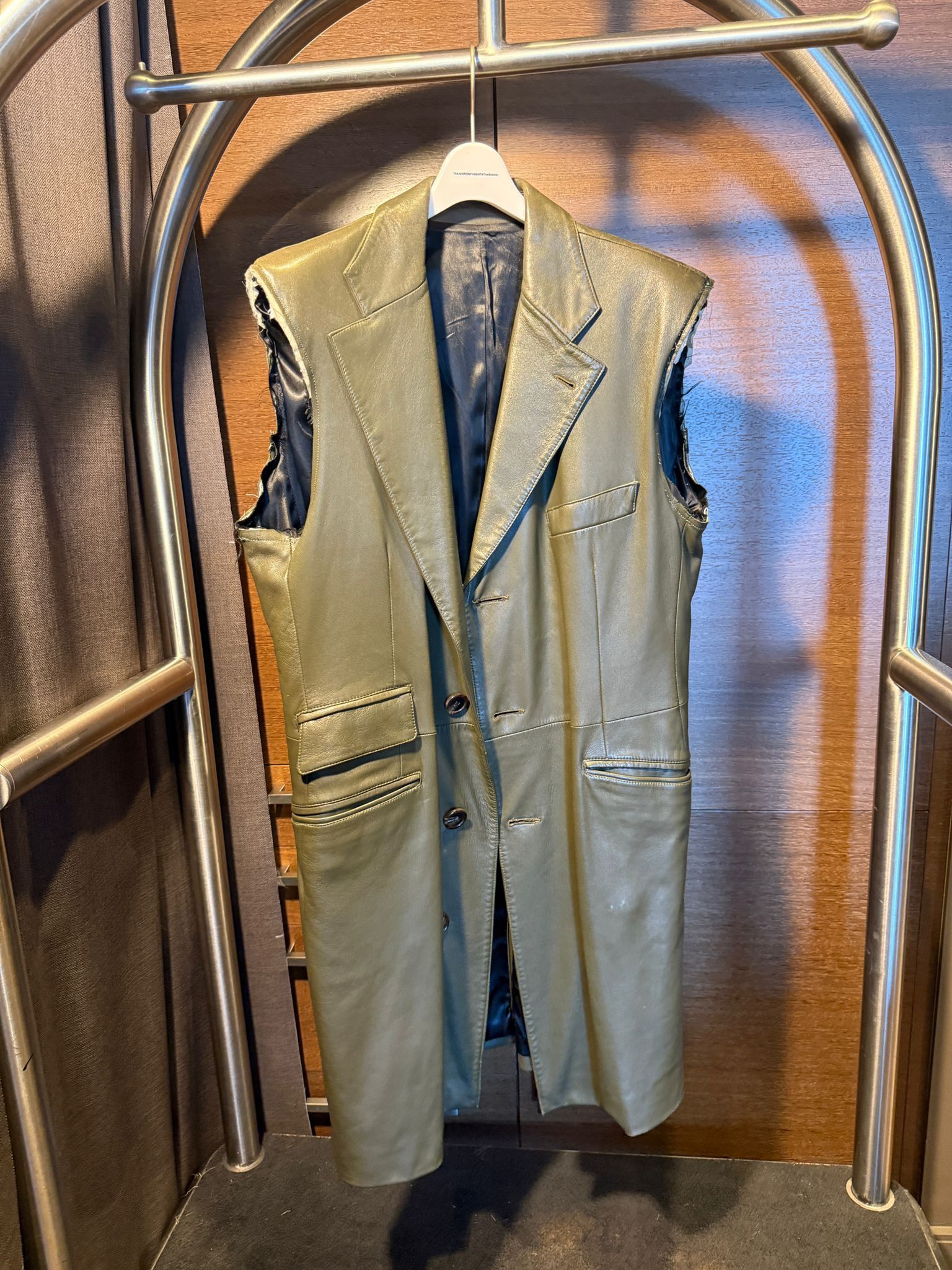 Yves Saint Laurent Yves Saint Laurent Gauche Vintage Leather Sleeveless Coat Size US M / EU 48-50 / 2 - 1 Thumbnail