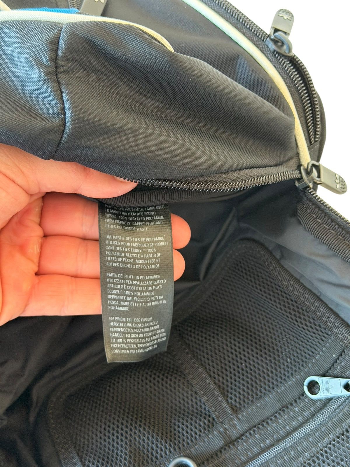 Adidas × Balenciaga *RARE* BALENCIAGA X ADIDAS BLUE SPORT BACKPACK STRIPES Size ONE SIZE - 7 Thumbnail