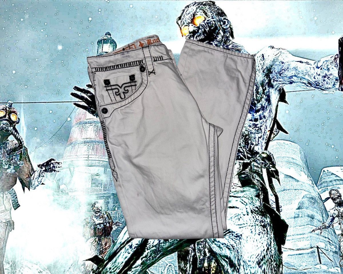 Rock Revival WHITE ROCK REVIVAL JEANS Size US 33 - 2 Thumbnail